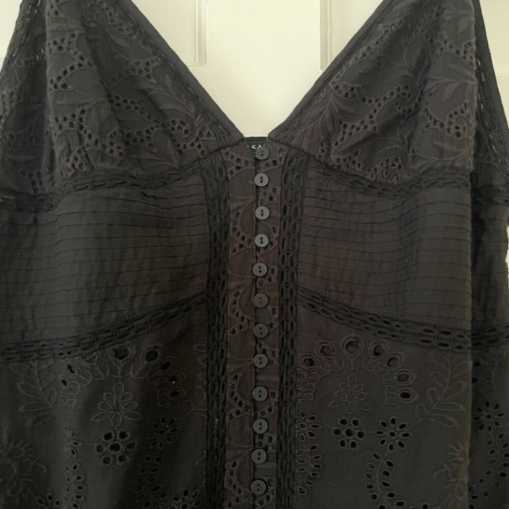 All Saints Dahlia Black Maxi Dress Size 8 NWOT - Picture 5 of 6